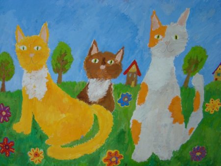 Детские рисунки кошек
