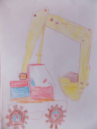 Рисование экскаватор в детском саду