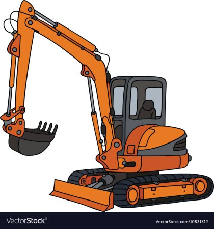 Трактор JCB вектор