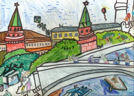 Рисунки Москвы детские