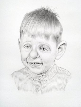 Портрет мальчика карандашом для детей