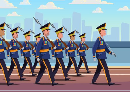 Раскраска военный парад