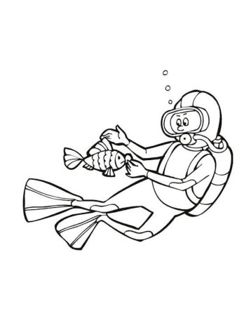 Водолаз контур