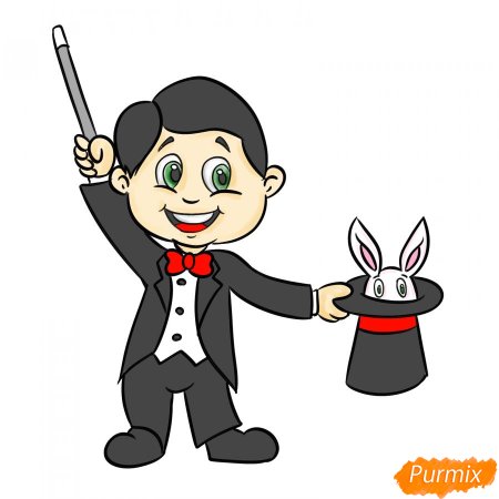Фокусник рисунок