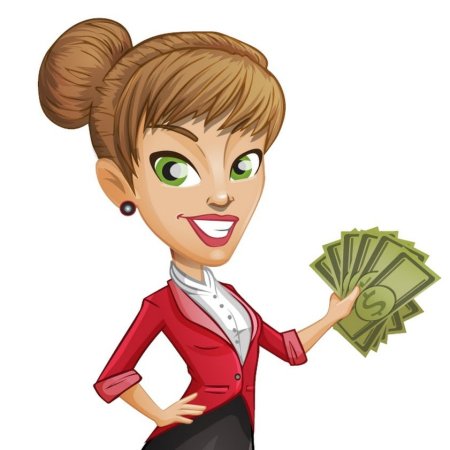 Мультяшная бизнес девушка
