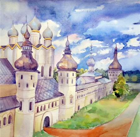 Ростов Великий Ростовский Кремль рисунок