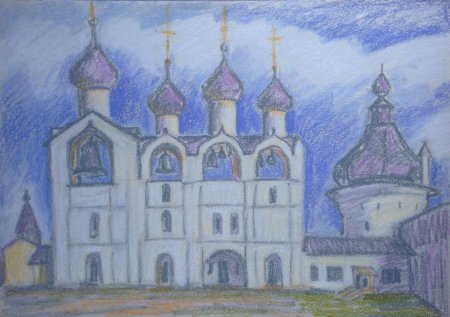Кремлевская звонница Ростов Великий рисунок