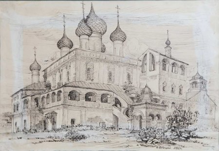 Троице-Сергиева Лавра Сергиев Посад рисунок