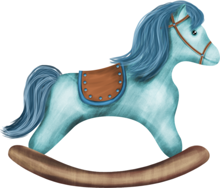 Игрушка голубая лошадка