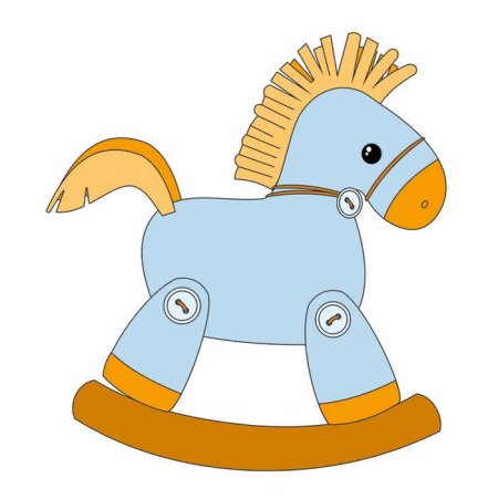 Качалка лошадка Векторная