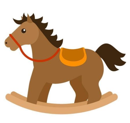 Игрушка лошадка качалка вектор