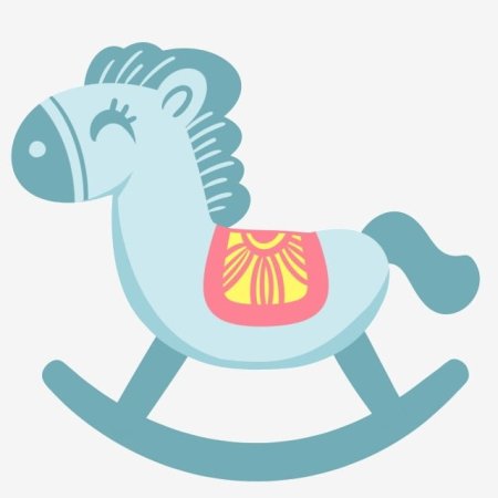 Детская лошадка качалка вектор