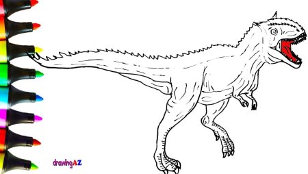 Карнотавр динозавр раскраска