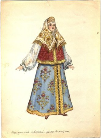 Русский народный костюм раскраска