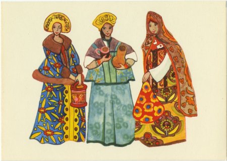 Иван Билибин русский костюм