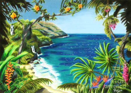 Тропический остров иллюстрация