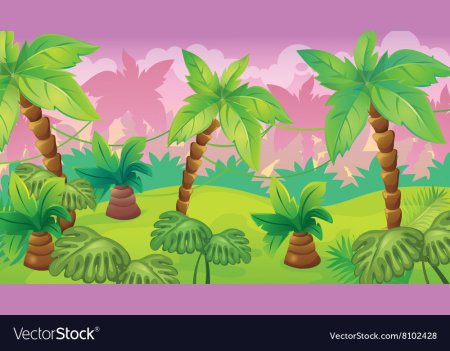 Африка с пальмами для детей