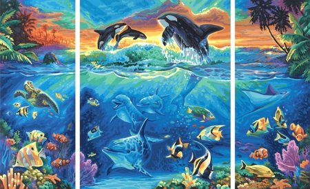 Schipper картина по номерам «зебры» 40х80 см