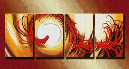 Вышивка крестом абстракция триптих