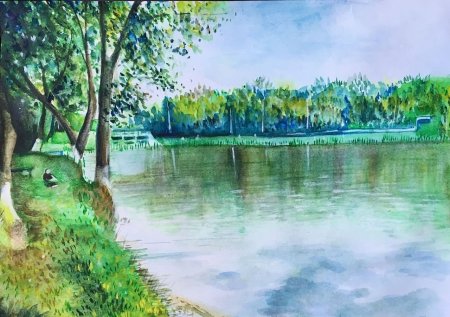 Рисунок школы красками