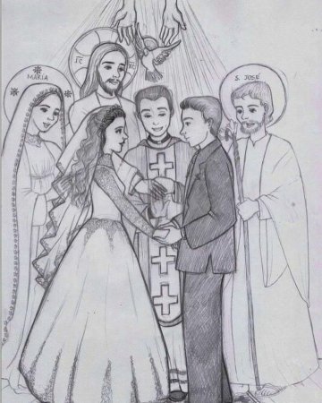 Венчание рисунок