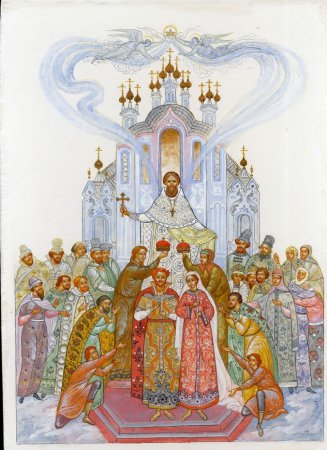 Церковное венчание в древней Руси
