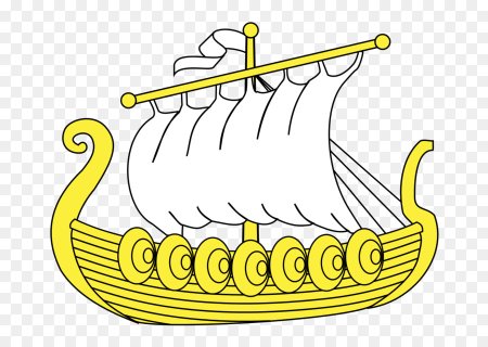 Нарисовать корабль викингов Драккар