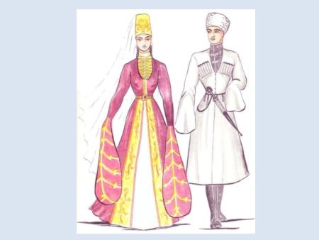 Национальный костюм кабардинцев рисунки