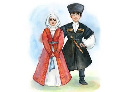 Национальный костюм чеченцы-аккинцы.