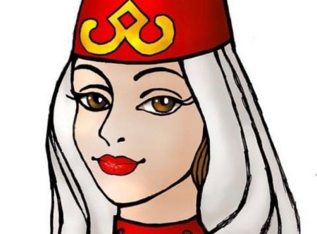 Осетинская девушка рисунок
