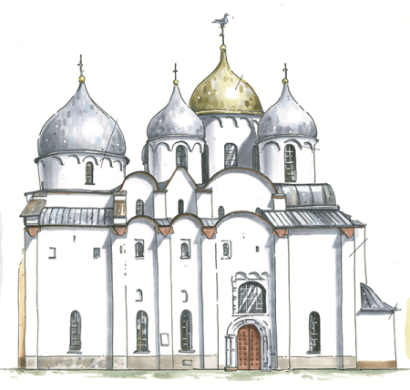 Софийский собор иллюстрация Великий Новгород