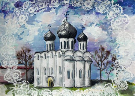 Софийский собор Вологда контур