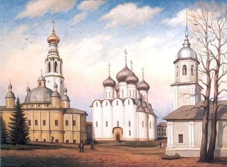 Софийский собор Вологда рисунок