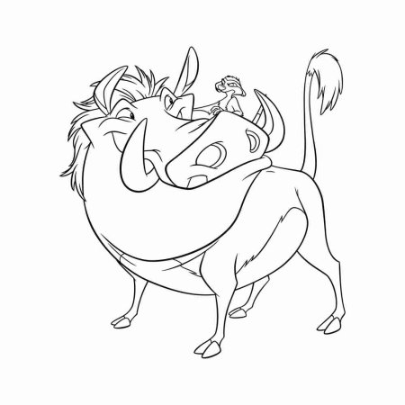 Пумба для срисовки