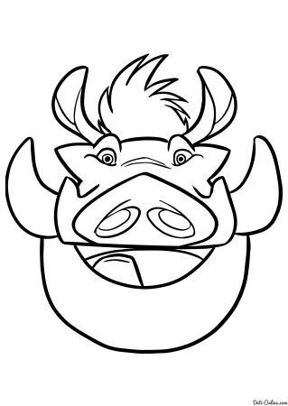 Маска кабана раскраска