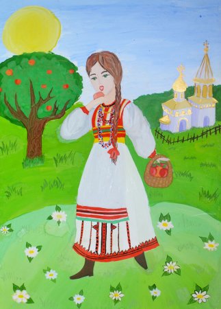 Рисование русская народная одежда в подготовительной группе
