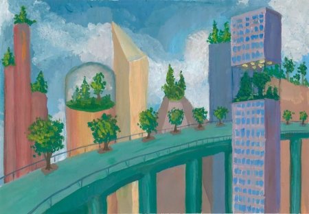 Город будущегорисуеок