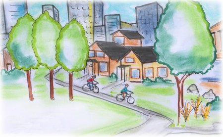 Экологически чистый город рисунок