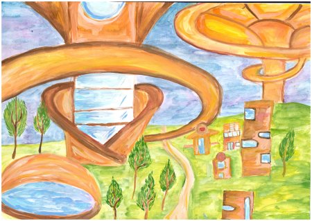 Экологический город рисунок