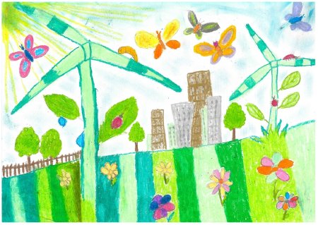 Экологически чистое поселение рисунок