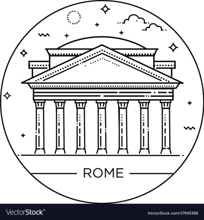 Нарисовать Пантеон Рим