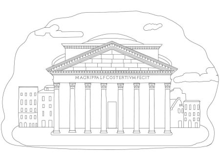 Пантеон Рим раскраска