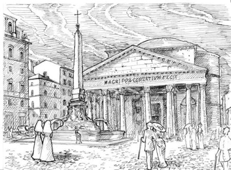 Римский Пантеон раскраска