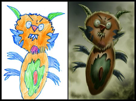 Необычные животные рисунки детей