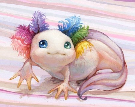 Аксолотль арт