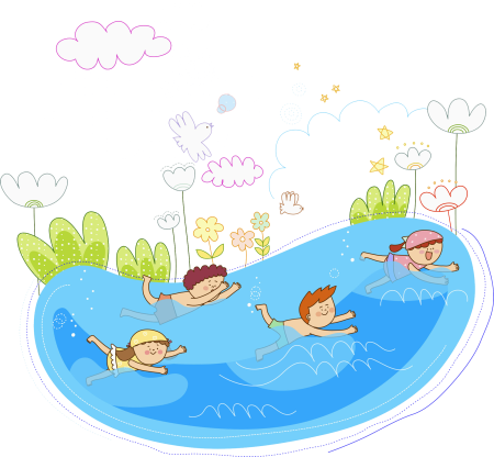 Купание на прозрачном фоне