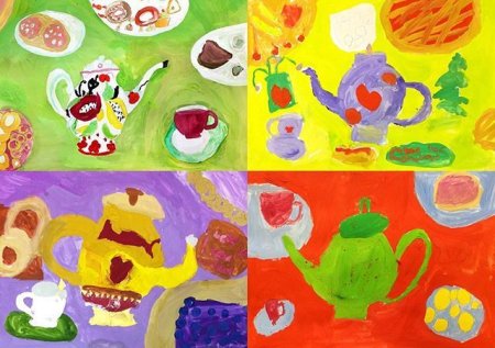 Рисование в детском саду чаепитие