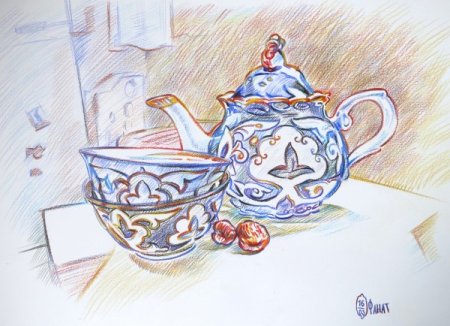 Чайник с татарским орнаментом