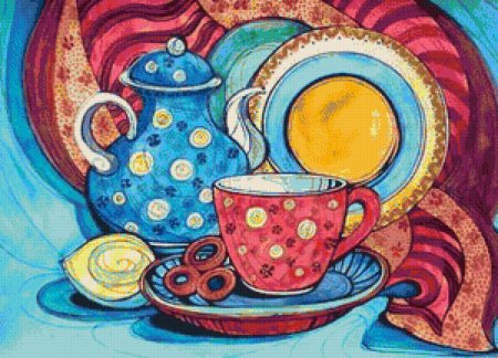 Натюрморт чаепитие детский