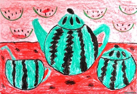 Рисование чайный сервиз